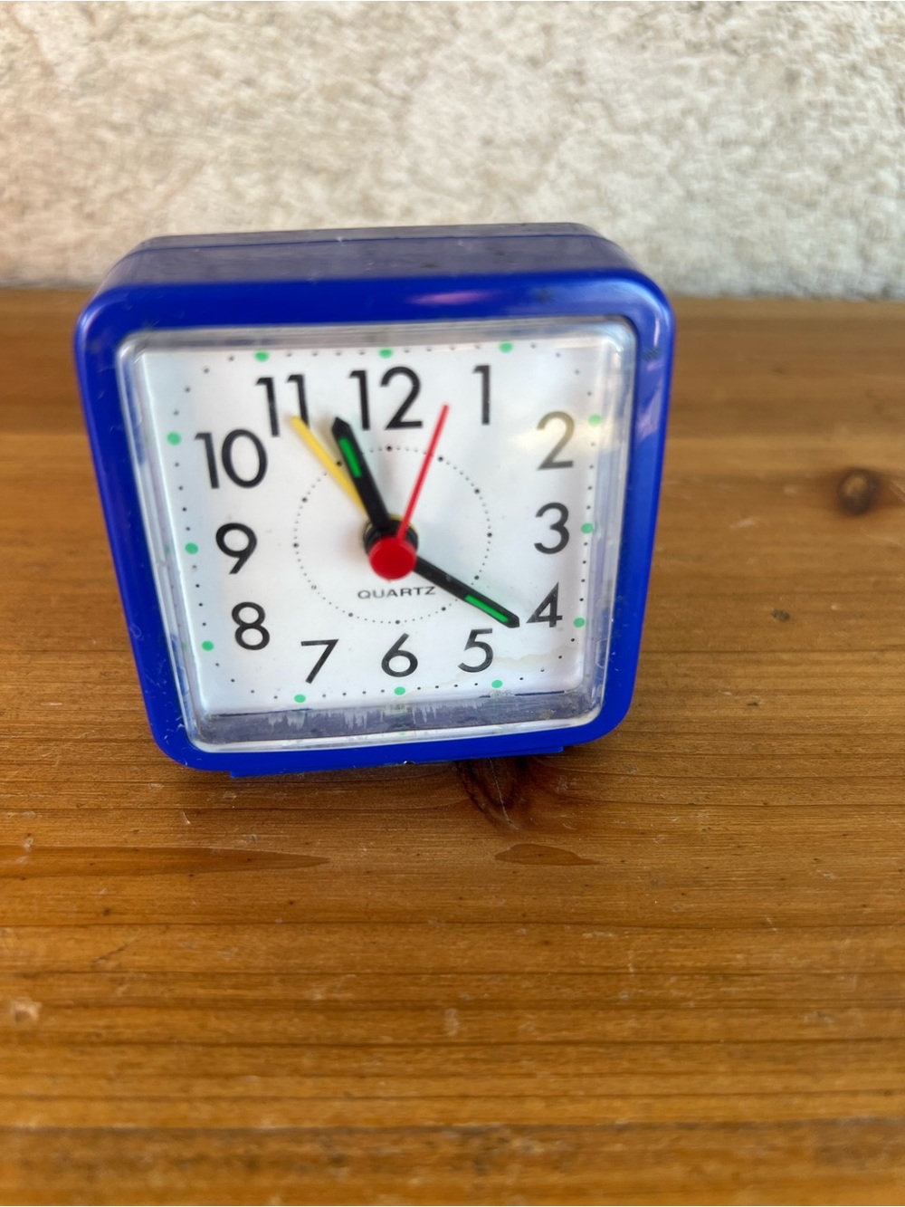 Compact Blue Quartz Table Alarm Clock